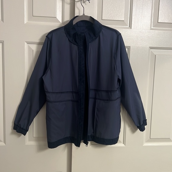 S6-Christopher & Banks Blue Long Sleeve Zip Closure Jacket Size Petite Medium - Picture 11 of 12
